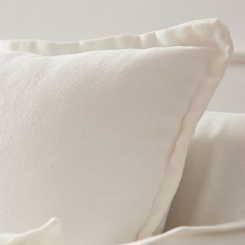 Blancheur blanc en lin standard contemporain carré pour le salon, appartement