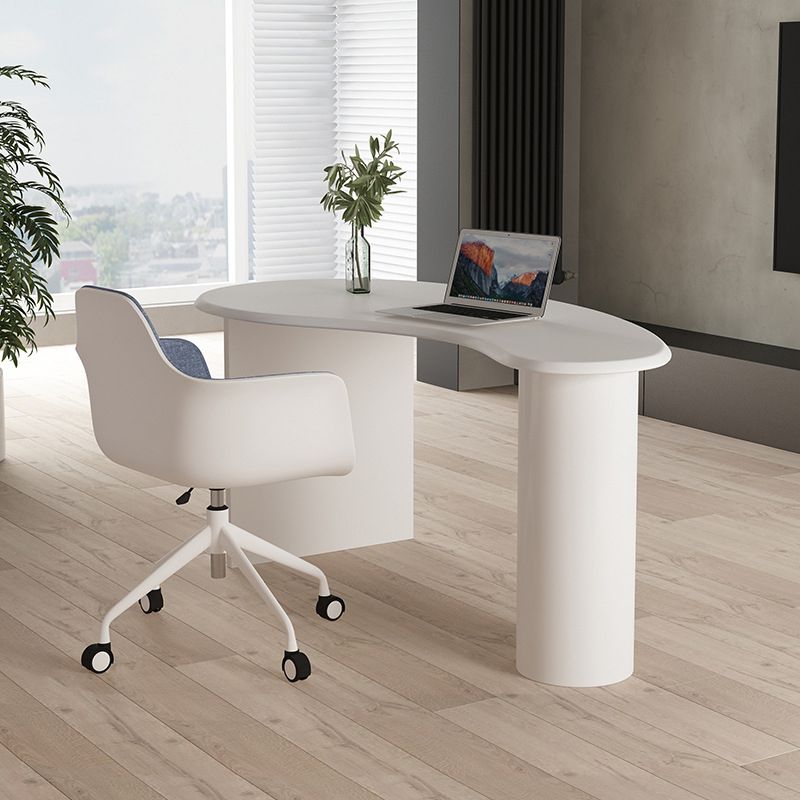 Contemporary 29.5" H Writing Desk Solid Wood Office Desk with Legs Clearhalo 'furn' 'furn_office_desk' 'Furniture' 'Office Desks' 'Office Furniture' 'office_desk' 1200x1200_825ad3f5-900e-4b11-aedb-5dcbe3cabe8f