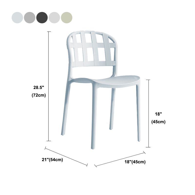 Plastic Armless Dining Chairs Scandinavian Style Home Dining Side Chair Clearhalo 'Dining Chairs' 'Dining Tables & Seating' 'dining_chair' 'furn' 'furn_dining_chair' 'Furniture' 'Kitchen & Dining Furniture' 1200x1200_825b2894-298c-4cc7-a77d-533cb5622903