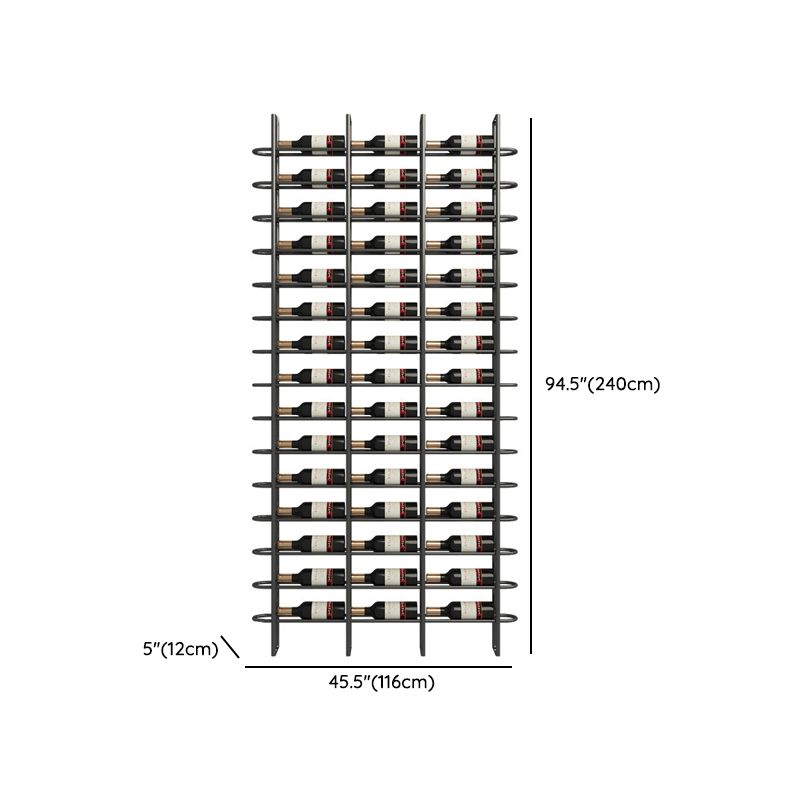 Bouteille à vin de sol moderne et rack de verre en métal rack de vin avec rangement de vin