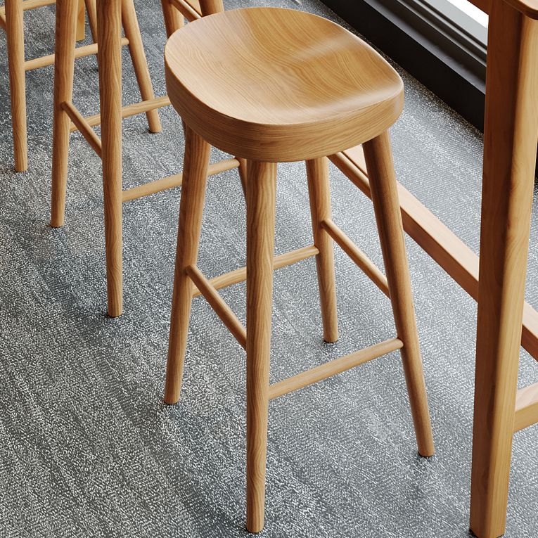 Rectangle Bar Pub Table Set 1/4 Pcs Solid Wood Bar Table and Backless Stools Clearhalo 'Bar Furniture' 'furn' 'furn_home_bar_bar_sets' 'Furniture' 'Home Bars & Bar Sets' 'home_bar_bar_sets' 'Kitchen & Dining Furniture' 1200x1200_825c3e69-6ec2-4f99-818d-a5907e7ff643