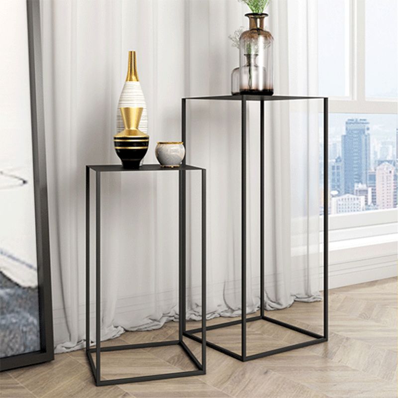Square Metallic End Table Set Minimalist Frame Sofa Side Table