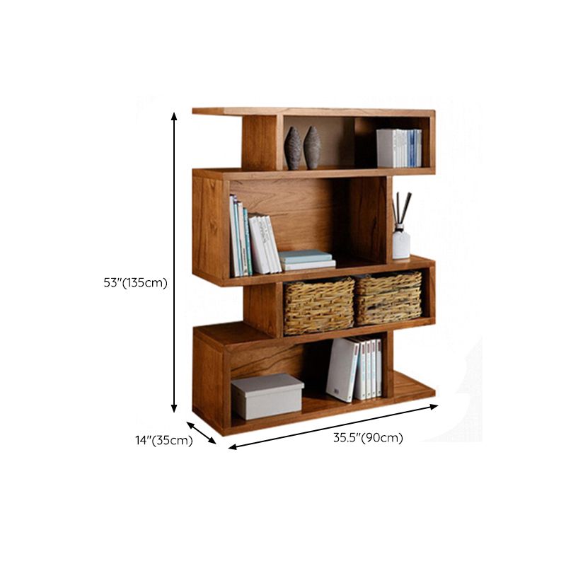Wooden Closed Back Bookcase Standard Scandinavian Bookshelf with Shelves Clearhalo 'Bookcases' 'furn' 'furn_bookcases' 'Furniture' 'Office Furniture' 1200x1200_825c8c75-93e1-42ce-bdc6-c81134d70882