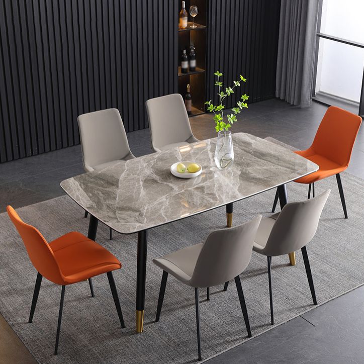 Minimalist Style Faux Leather Dining Chairs Solid Back Armless Side Chairs (Set of 2) Clearhalo ' kitchen&dining_furn' 'Dining Chairs' 'Dining Tables & Seating' 'dining_chair' 'furn' 'furn_dining_chair' 'Furniture' 'furniture_dining_chair' 'Kitchen & Dining Furniture' 'kitchen' 1200x1200_825d129b-fc17-4e01-abd2-a179fd113c17