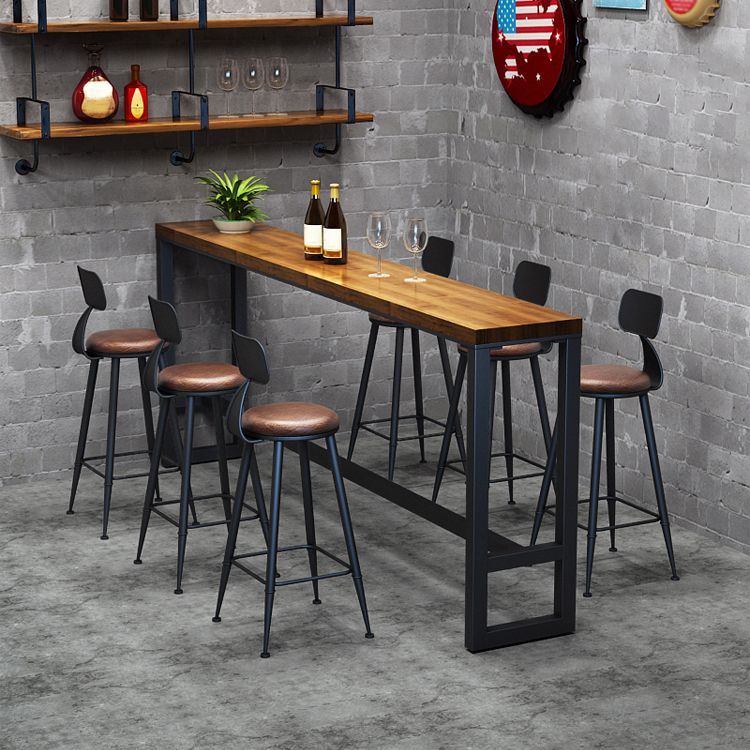 Solid Wood Table Rectangle Dining Table for Kitchen Living Room Coffee Room Clearhalo 'Bar Furniture' 'Bar Tables' 'bar_tables' 'furn' 'furn_bar_tables' 'Furniture' 'Kitchen & Dining Furniture' 1200x1200_825eaca8-a013-40c0-9be3-d57b0ee64e42