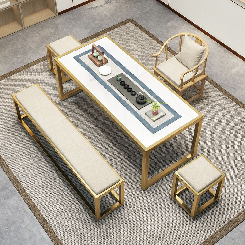 Contemporary Rectangle Upholstered Bench Home Seating Bench with Legs Clearhalo 'Benches' 'Chairs & Seating' 'furn' 'furn_benches' 'Furniture' 'Living Room Furniture' 1200x1200_825ec2a0-ce52-426e-b6fa-2ed6b39acaab