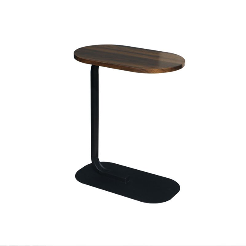 Table de l'extrémité piédestal moderne Table d'appoint Elliptique Faux Wood - 19,69 "W