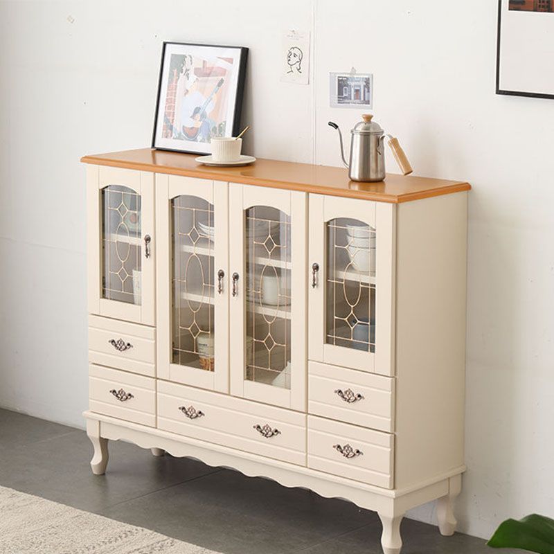 Porta della credenza in stile glam in legno massiccio e sideboard del cassetto per soggiorno