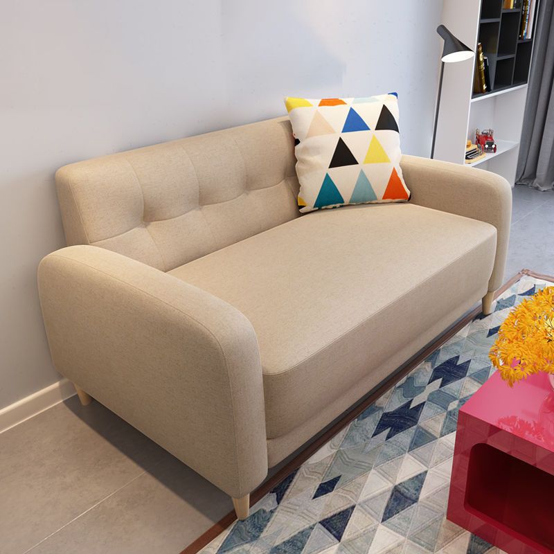 Pure Color Sofa Tufted Back Square Arm Sofa for Living Room Home Clearhalo 'furn' 'furn_sofas' 'Furniture' 'furniture_sofas' 'kitchen' 'kitchen_sofas' 'Living Room Furniture' 'Sofa' 'sofas' 1200x1200_8261259b-61f4-4a2c-a433-5311da8d1f23