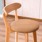 Low Back Dining Stools Industrial Armless Bar Stools with Wood Base