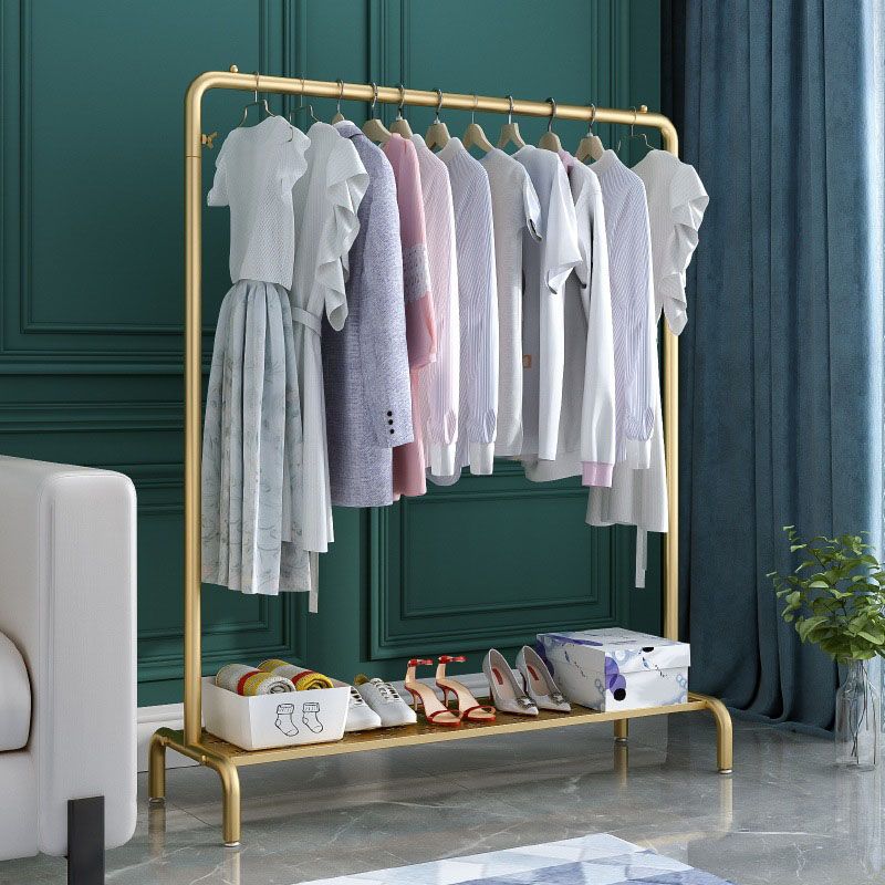 Estante de pelaje de estilo industrial estante de pelaje de pie metálico con estantes