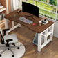 Modern Gaming Desk Antique Finish Wooden Writing Desk with Metal Legs Clearhalo 'furn' 'furn_office_desk' 'Furniture' 'Office Desks' 'Office Furniture' 'office_desk' 1200x1200_826559ed-7376-44b5-b93b-3be968189e67