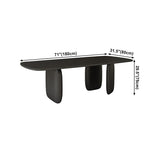 Rectangle Minimalist Dining Table Black Solid Wood Fixed Table for Restaurant Clearhalo ' dining_table' 'Dining Tables & Seating' 'Dining Tables' 'furn' 'furn_dining_table' 'Furniture' 'furniture_dining_table' 'Kitchen & Dining Furniture' 'kitchen&dining_furn' 'kitchen' 'kitchen_dining_table' 1200x1200_82665a04-773e-49e1-a9dc-b6f4c8f58423