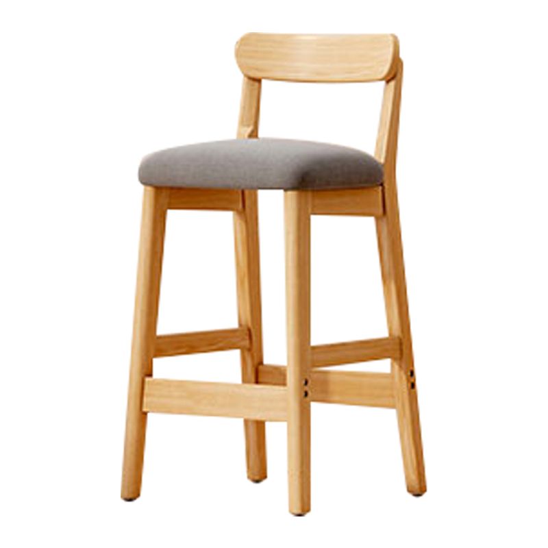 Solid Wood Bar Stool Backrest Upholstered Bar Stools for Dining Room Clearhalo 'Bar Furniture' 'Bar Stools' 'bar_stools' 'furn' 'furn_bar_stools' 'Furniture' 'Kitchen & Dining Furniture' 1200x1200_826738cd-08b4-4d61-a40d-fd8a535846b4