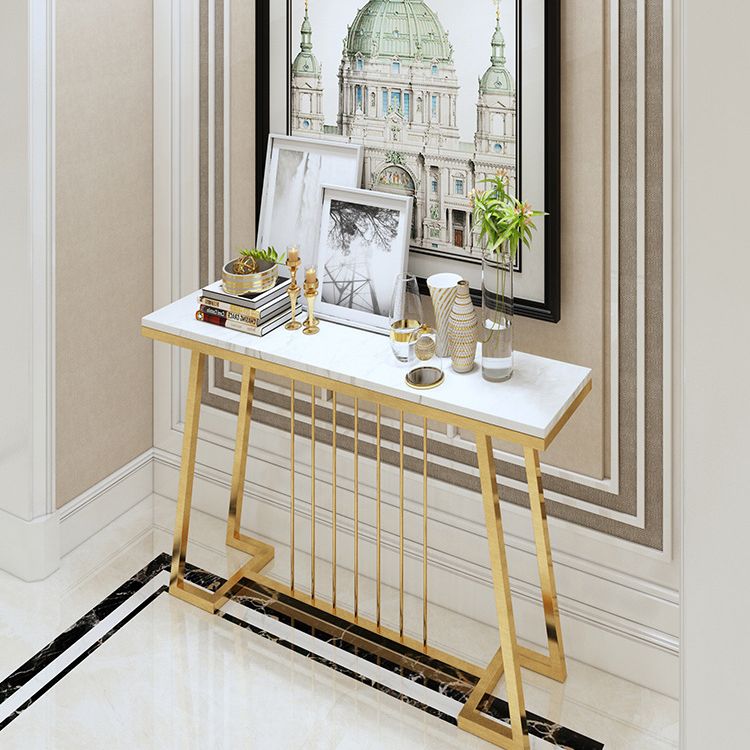 Tabla de acento de consola moderna Tabla de sofá de acabado antiguo en mármol