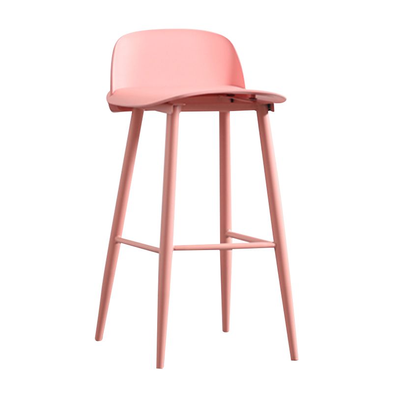 Modern Armless Backrest Counter Stool Steel Household Bar Stool with Plastic Seat Clearhalo 'Bar Furniture' 'Bar Stools' 'bar_stools' 'furn' 'furn_bar_stools' 'furniture_bar_stools' 'Kitchen & Dining Furniture' 'kitchen&dining_furn' 'kitchen' 'kitchen_furn' Furniture' 1200x1200_826a461b-7d0e-4e84-b3f1-44148eb1f0c2