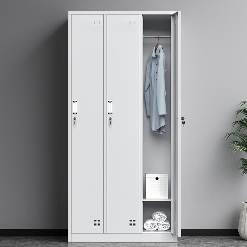 Armoire de rangement en acier gris pour salle de bain armoire contemporaine avec portes à charnière