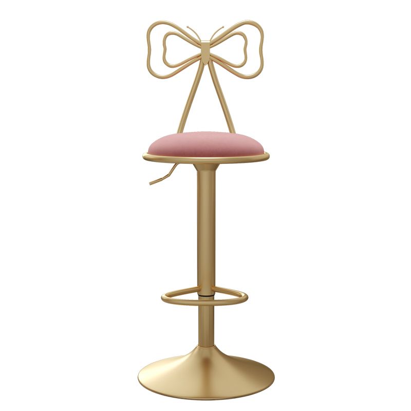 Glam Style Bar-stool with Adjustable Height Swivel Footrest Barstools for Counter Bar Clearhalo 'Bar Furniture' 'Bar Stools' 'bar_stools' 'furn' 'furn_bar_stools' 'furniture_bar_stools' 'Kitchen & Dining Furniture' 'kitchen&dining_furn' 'kitchen' 'kitchen_furn' Furniture' 1200x1200_826abfa4-fa48-41c6-b414-b2bec1ad8387