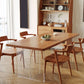 Rectangle Acrylic Base Dining Table Modern Pine Wood Table for Dining Room