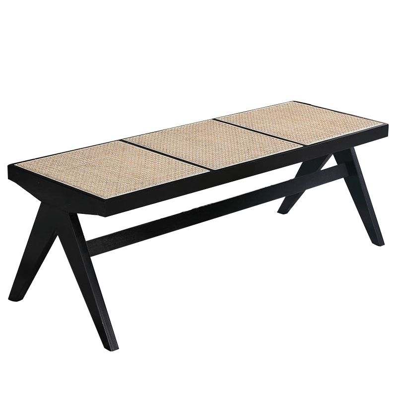 17.7 Inch Wide Bench Wicker Tropical Seating Bench with Legs Clearhalo 'Benches' 'Chairs & Seating' 'furn' 'furn_benches' 'Furniture' 'Living Room Furniture' 1200x1200_826be1ca-c766-4484-aa7e-a0c780cdc08d