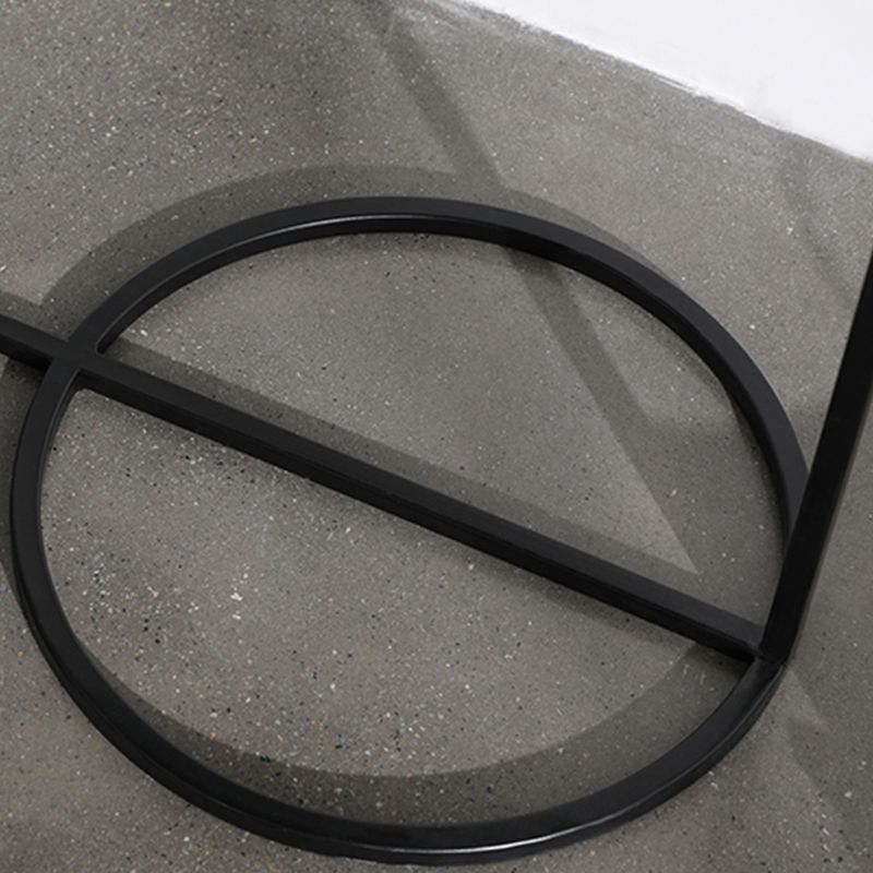 Mid-Century Modern Iron 2-Tier Side Table in Black and White Clearhalo 'Coffee & Accent Tables' 'End & Side Tables' 'end_side_tables' 'furn' 'furn_end_side_tables' 'Furniture' 'Living Room Furniture' 1200x1200_826c4e6f-8835-4b68-8db6-648845ed0774