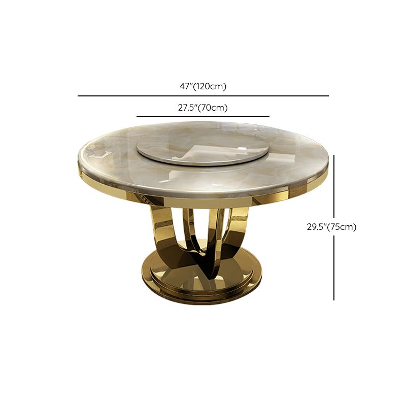 Mesa de comedor redonda convertible, mesa de pedestal para cocina, comedor