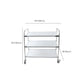 Modern Stainless Steel Prep Table Rectangular Rolling Prep Table for Dining Room