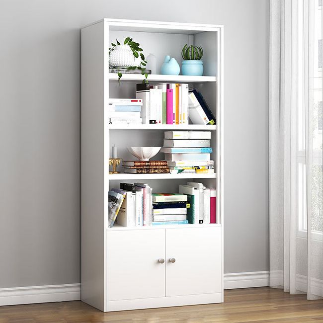 Contemporary Style Metal Bookcase Closed Back Bookshelf for Home Office