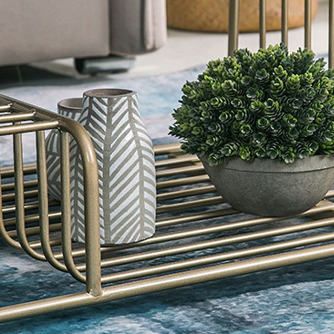 Rectangle Cocktail Table with 3 Iron Shelves and Marble Top Coffee Table Clearhalo 'Coffee & Accent Tables' 'Coffee Tables' 'coffee_tables' 'furn' 'furn_coffee_tables' 'Furniture' 'Living Room Furniture' 1200x1200_826fd1ca-2f0f-4491-81b3-a248ac8db107