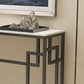 Modern Sofa Console Table Antique Finish Console Accent Table in Marble Clearhalo 'Console Tables' 'console_tables' 'Entry & Mudroom Furniture' 'furn' 'furn_console_tables' 'Furniture' 1200x1200_8270417e-27e9-4031-a6c8-74a05e08a800