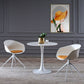 Round Sintered Stone White Dining Table Minimalist Tulip Base Table for Dining Room Clearhalo ' dining_table' 'Dining Tables & Seating' 'Dining Tables' 'furn' 'furn_dining_table' 'Furniture' 'furniture_dining_table' 'Kitchen & Dining Furniture' 'kitchen&dining_furn' 'kitchen' 'kitchen_dining_table' 1200x1200_8273537a-1d45-45bf-b6a5-1fe1a8b56e30