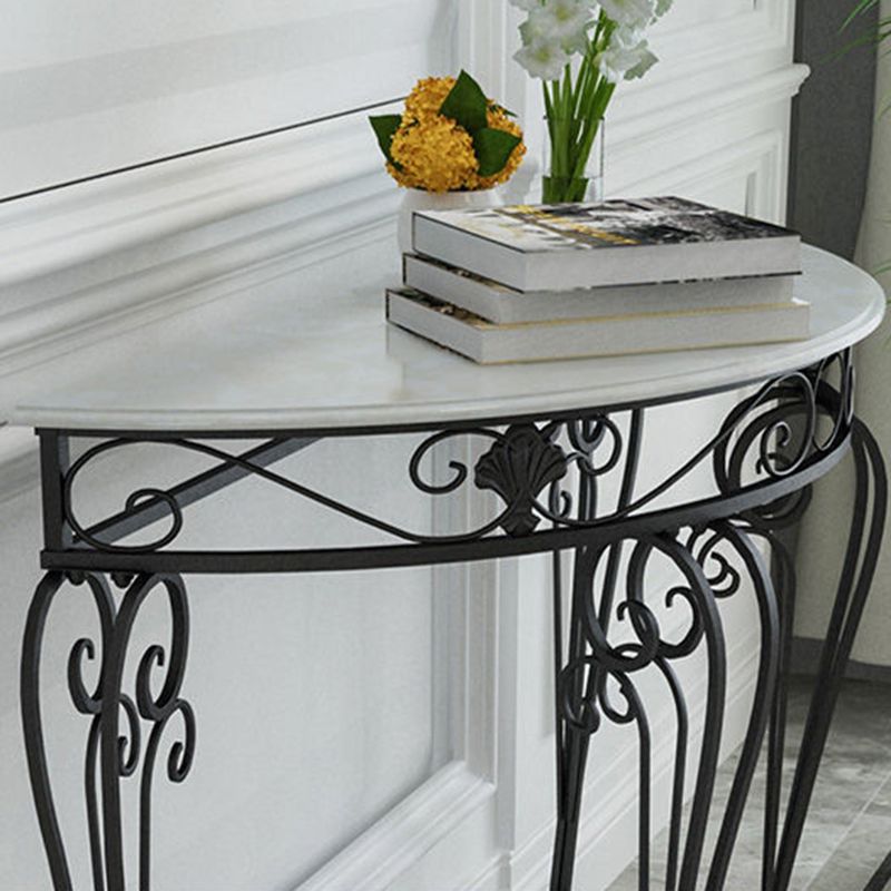 Sala 4 gambe Fucide legno in legno mezza luna resistente a graffi e console resistente alle macchie