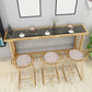 Modern Bar Height Table Faux Marble Top Bistro Table with Gold Base Clearhalo 'Bar Furniture' 'Bar Tables' 'bar_tables' 'furn' 'furn_bar_tables' 'Furniture' 'Kitchen & Dining Furniture' 1200x1200_8276b1f6-3aca-452f-8916-01249b41eb99