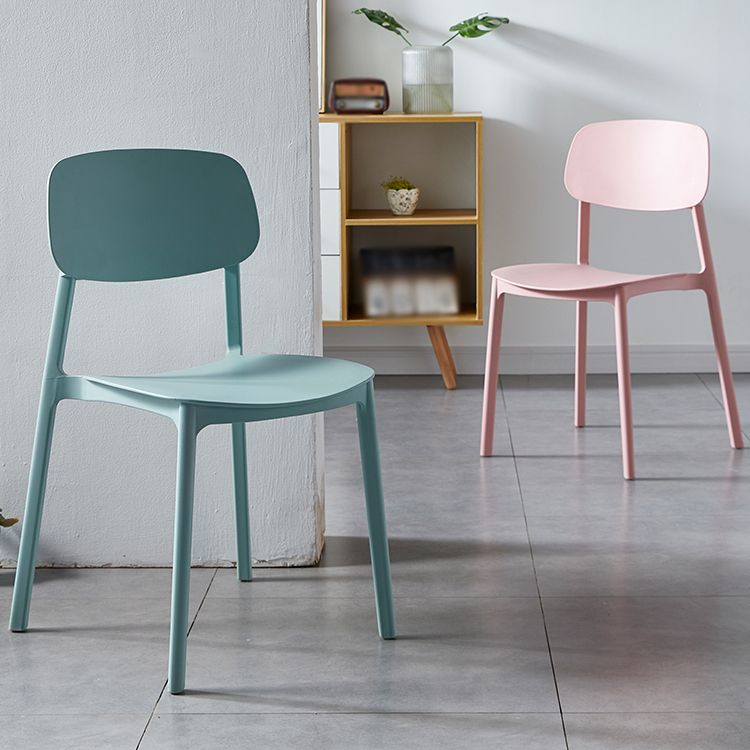 Plastic Contemporary Dining Room Chair Matte Finish Open Back Dining Side Chair Clearhalo ' kitchen&dining_furn' 'Dining Chairs' 'Dining Tables & Seating' 'dining_chair' 'furn' 'furn_dining_chair' 'Furniture' 'furniture_dining_chair' 'Kitchen & Dining Furniture' 'kitchen' 1200x1200_82781a4d-64e3-41a6-93eb-73c2e913d3cd
