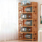 Modern Style Bamboo Bookcase Geometric Bookshelf for Any Room