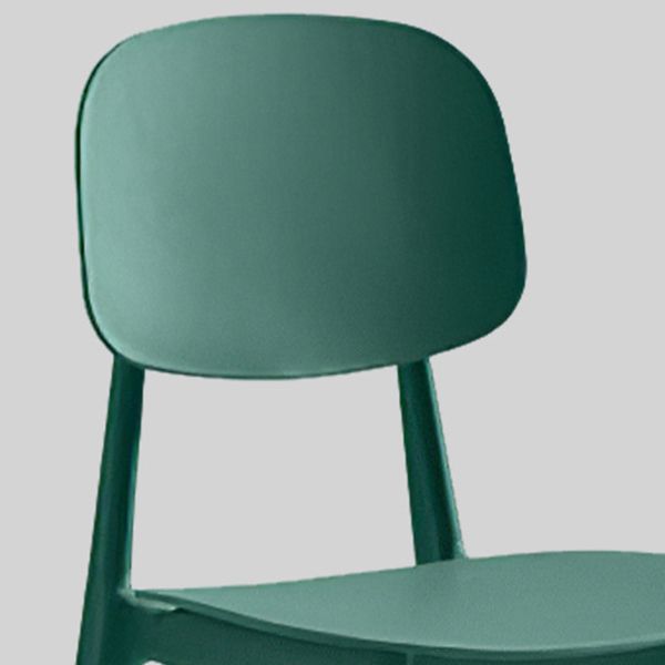Contemporary Style Dining Chair Armless Dining Chairs with Plastic Legs for Kitchen