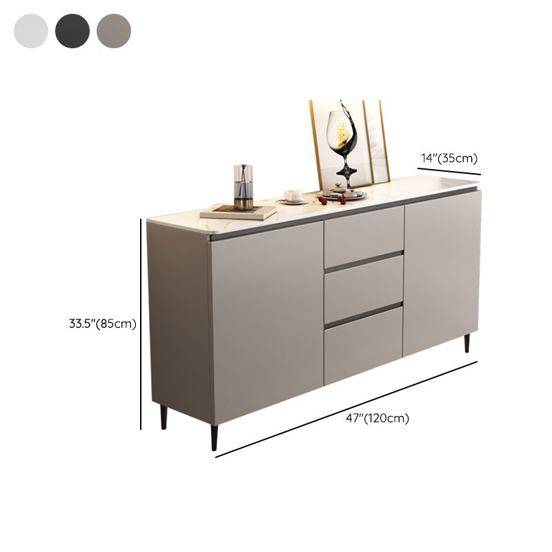 Mesa de piedra del gabinete del aparador contemporáneo con puertas para la cocina