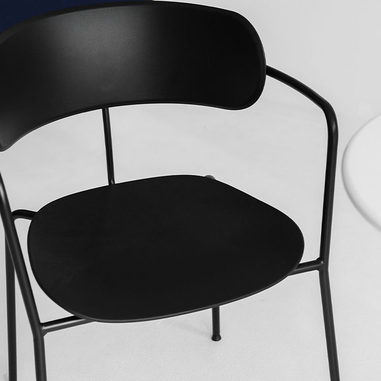 Silla de comedor contemporánea silla de acento de comedor de plástico para casa