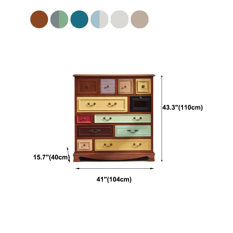 Cassetta del torace di stoccaggio americano tradizionale stoccaggio in stile con cassetto in legno massiccio