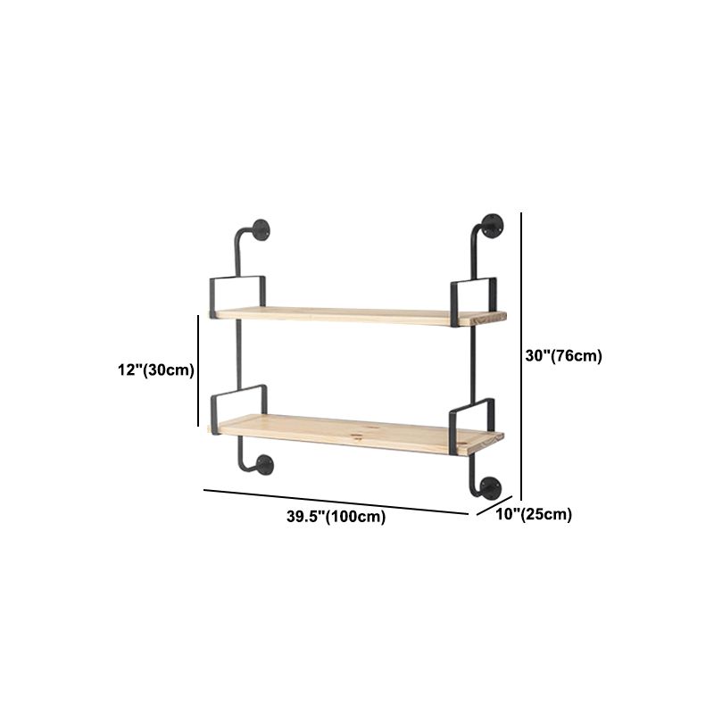 9.84 "W boekenplank industriële stijl muur gemonteerde boekenkast voor thuisstudieruimte