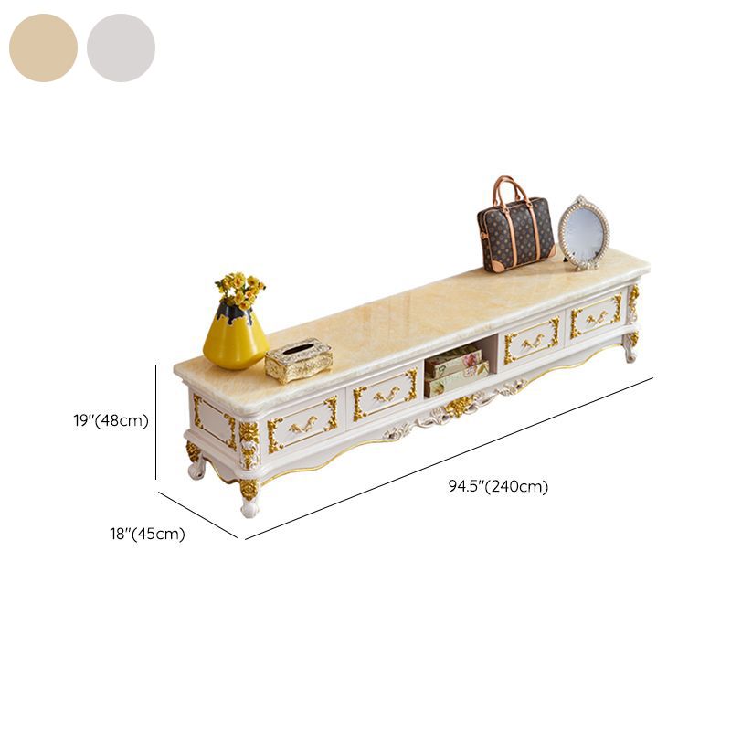 Glam TV Media Stand Open Storage TV Media Console with Drawers Clearhalo 'furn' 'furn_tv_stands_entertainment_centers' 'Furniture' 'Living Room Furniture' 'TV Stands & Entertainment Centers' 'TV Stands & Media Storage Furniture' 'tv_stands_entertainment_centers' 1200x1200_827e71ff-6e89-4d6c-9d62-06f042afa0ce