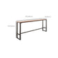 Juego de pub de madera de fabricación industrial, mesa de bar rectangular de 1/5 piezas con taburetes de metal