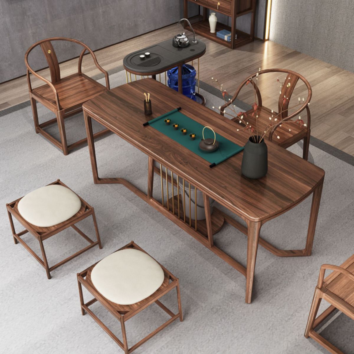 Traditionele stijl eetgel stoel stoere houten stoel stoel voor thuis