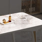 Contemporary White Rectangular Stone Dining Table for Dining Room Clearhalo 'Dining Tables & Seating' 'Dining Tables' 'dining_table' 'furn' 'furn_dining_table' 'Furniture' 'Kitchen & Dining Furniture' 1200x1200_8282ed29-8837-4a43-936f-e63236f1c5db