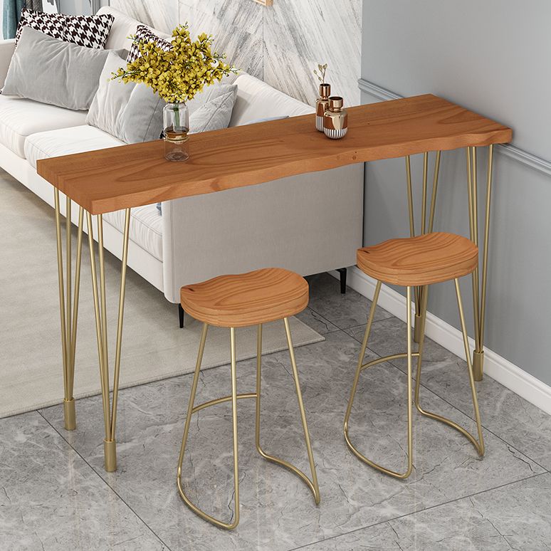 Nordic Glam Style Wooden Table Dining Bar Counter Table for Kitchen Clearhalo 'Bar Furniture' 'Bar Tables' 'bar_tables' 'furn' 'furn_bar_tables' 'Furniture' 'furniture_bar_tables' 'Kitchen & Dining Furniture' 1200x1200_82838593-0035-4b12-a7de-17bcca2d63e7