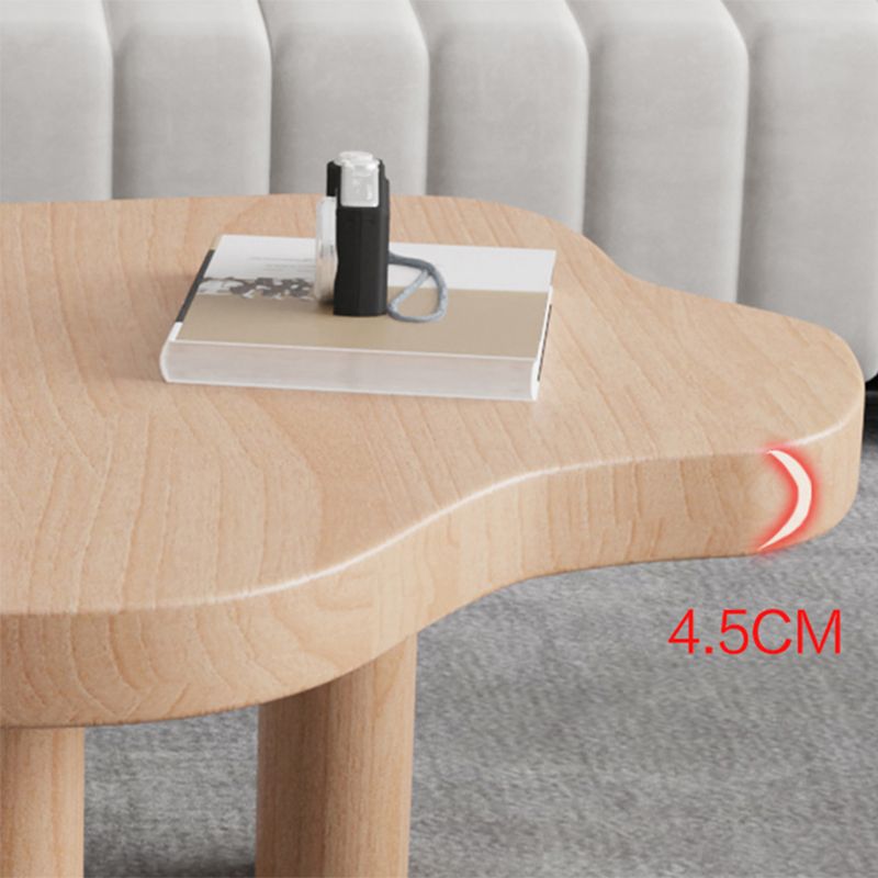 Nordic Cocktail Table 3 Legs Solid Wood Free Form Single Coffee Table Clearhalo 'Coffee & Accent Tables' 'Coffee Tables' 'coffee_tables' 'furn' 'furn_coffee_tables' 'Furniture' 'Living Room Furniture' 1200x1200_8284475b-0092-4327-ae29-780289355c9c