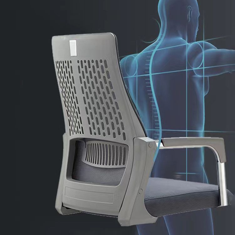 Sedia moderna con braccioli inclusi, sedia girevole, sedia da lavoro ergonomica con schienale alto