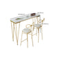 Glam Style Faux Marble Bar Counter Table Rectangle Bar Counter Table Clearhalo 'Bar Furniture' 'Bar Tables' 'bar_tables' 'furn' 'furn_bar_tables' 'Furniture' 'Kitchen & Dining Furniture' 1200x1200_8285bbbd-3002-463d-a394-190cd0aaaac3