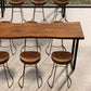 Juego de mesa de bar rectangular de madera maciza, mesa de mostrador de 1/4/7 piezas con taburetes altos