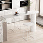 Modern Stone Bar Table Set 1/3/5 Pieces Counter Table with Backless Stools Clearhalo 'Bar Furniture' 'furn' 'furn_home_bar_bar_sets' 'Furniture' 'Home Bars & Bar Sets' 'home_bar_bar_sets' 'Kitchen & Dining Furniture' 1200x1200_8286a0bf-a5f3-4d87-9acb-23fa8cc18735